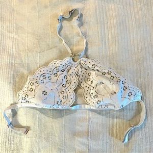 Savage X white lace halter bralette